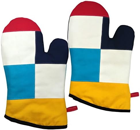 [Imagine] Heat Resistant Patchwork Oven Gloves/Micro-oven Mitts 2-Pack
