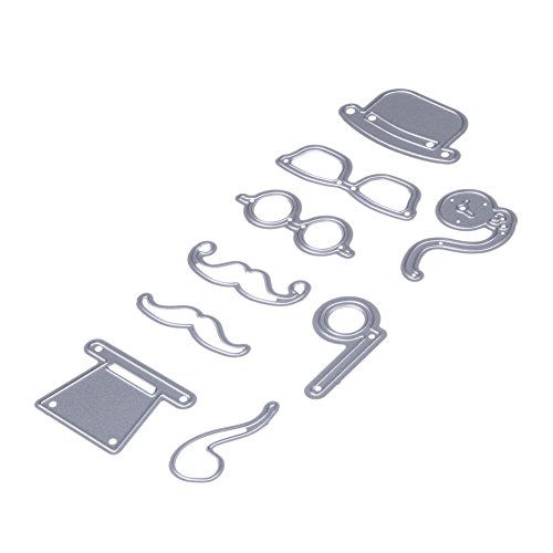 Demiawaking 9Pcs Metall Schneiden Schablonen DIY Sammelalbum Dekor Papier Karten, Metall Buchzeichen , Metall Lesezeichen als Geschenk fuer Freunde