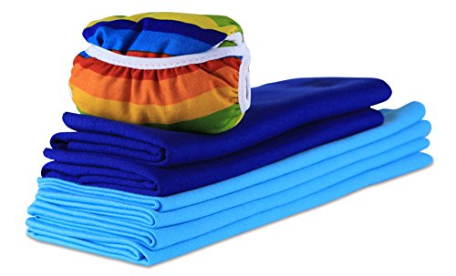 Born Ready Flaparap Trial Pack 'Stremely Stripey' (waterproof cotton drop-flap reusable nappy wrap / baby-led potty training pants)