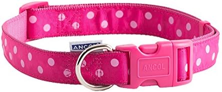 Ancol Indulgence Vintage Polka Nylon Adjustable Collar 45-70 cm Raspberry/Pink
