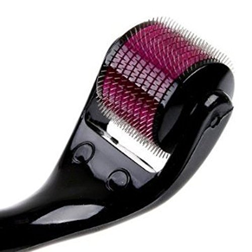 niceeshop(TM) Professionelle Haut Nano Micro Nadel Roller Narben Entfernen Zur Behandlung von Akne Pickel Falten Narbe (2mm, Roserot und Schwarz) - 3