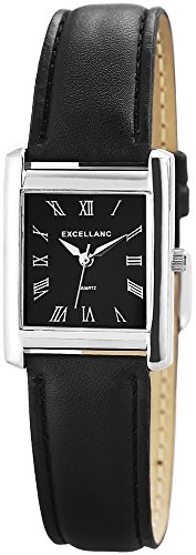 Excellanc Damenuhr Lederimitationsarmband Schwarz Uhr Armbanduhr 290021000046 Excellanc Damenuhr Lederimitationsarmband Schwarz Uhr Armbanduhr 290021000046