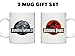 Produktbild Jurassic Welt-Jurassic Park ", Geschenk-Set, Design Jurassic Exclsuive GPO Fraktion, prähistorische Heath McCabe Tassen, 2-Set, mikrowellen- und spülmaschinenfest, 11 oz Tasse