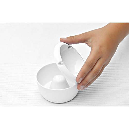 Aschenbecher Ascher aus Kunststoff – 8 Stück – Farbe: Weiß – Durchmesser 10,0 cm – einfach – cool – günstig - 4