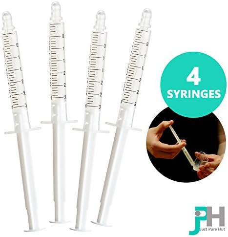 Teeth Whitening Gel - 4 x 3ml Kit Refill - Non Peroxide - Natural Ingredients - Whitener No Strips or Pen - For Sensitive Tooth