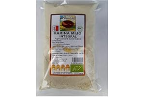 Bioprasad Harina de mijo integral ecológica Sin gluten Sin lactosa 500g.
