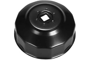 Bottam Universal 65mm x 14 Flutes Oil Filter Wrench Cup Socket Type Cap Remover Tool, 356094, Black