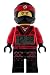 Produktbild LEGO NINJAGO MOVIE 9009211 Kai Kinder-Wecker mit Minifigur und Hintergrundbeleuchtung , rot/schwarz , Kunststoff , 24 cm hoch , LCD-Display , Junge/ Mädchen , offiziell