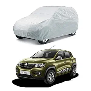 HMS Car Body Cover for Renault Kwid Without Mirror Pocket (Silver Matty)