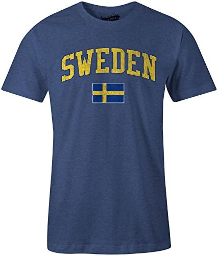 Sweden MyCountry Vintage Jersey T-Shirt (Navy Heather) - Size XX-Large