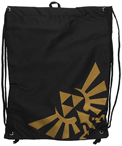 Preisvergleich Produktbild Nintendo Turnbeutel - Golden Zelda Logo - schwarz