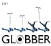 Produktbild Globber Free Kids 5 in 1 Scooter Kickboard Laufrad mit Schiebestange + F26 Sticker (blau-schwarz)