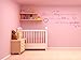 Read me a story, tuck me in tight.. Childs Nursery Wall Art Quote Sticker Decal - Pink Large (950mm x 420mm)