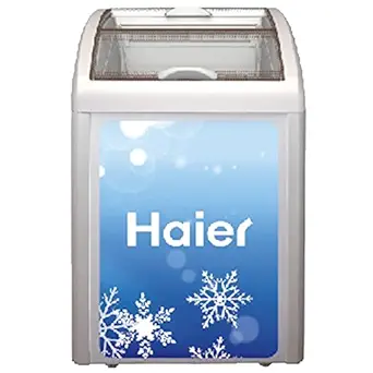 Haier 116 L Curved Glass Top Freezer