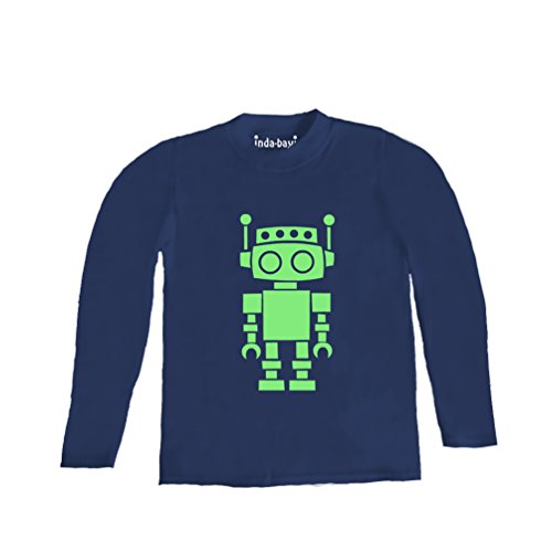 Inda-Bayi Baby-Toddler-Kids Heavy Cotton Long Sleeve T Shirt - robot