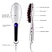 NASV-100 Electric LCD Ceramic Massager Hair Straightener Anti Scald Comb Brush - Professional Fast Hair Straightening Instant Heating Detangling Paddle Styling Tool - UK Plug (White)