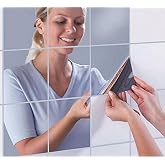 Adhesive Decorative Foil Mirror Square (9 Pieces) Makeup Mirror