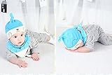 Hosaire Baby Bandana Mütze Geifer Baumwolle Lätzchen Beißringe Lätzchen Baby Dreieck Lätzchen Zahnen Lätzchen Speichel Handtuch Cap,Blau - 6