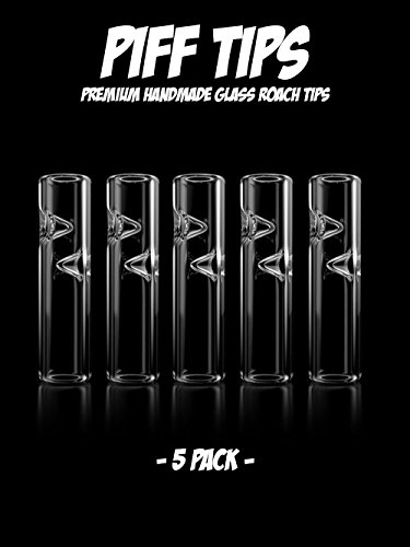 Piff Tipps Premium Glasfilter für Zigaretten, handgefertigt, 5 Stück