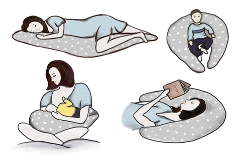 Stillkissen Lagerungskissen Seitenschläferkissen in verschiedenen Farben von HOBEA-Germany - 7