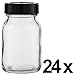 Produktbild 24 x Weithalsflasche 250ml Klarglas inkl. Schraubverschluss mit Dichtungsscheibe *** Weithalsflaschen, Schraubgläser, Weithalsgläser, Glasdosen, Allzweckgläser, Haushaltsgläser, Weithalsglas, Schraubglas, Allzweckglas, Haushaltsglas ***
