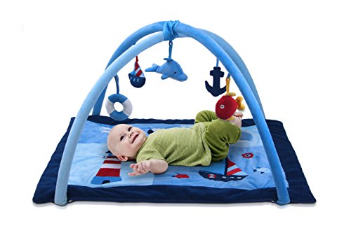 Lil’ Jumbl Baby Play Gym Mat | Sense Stimulator & Muscle Developer (Blue)