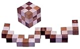 Schlangenwürfel 3x3 Gr. M - 6x6x6 cm - Snake Cube - Würfel Schlange - 3D Puzzle aus edlem Holz