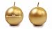 Produktbild Feste Feiern Weihnachtsdeko I 2 Teile Kugelkerzen Deko-Kerzen Gold metallic 8cm I Adventskranz Gesteck Weihnachten
