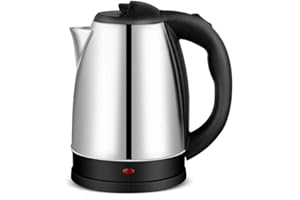 MEYSON Hervidor de Agua Eléctrico 1,5 Litros. Calentador Agua 1500w. Tetera Calentadora. Desmontable. Base 360º Con Protección Sobrecalentamiento. Acero Inoxidable. Libre De BPA. Indicador LED