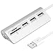 Produktbild USB 2.0-Hub, Cateck Bus-Powered USB 2.0-3-Port Aluminum Hub mit Kartenleser (2 Slots), Kombo für iMac, MacBook Air, MacBook Pro, MacBook, Mac Mini, PCs und Laptops