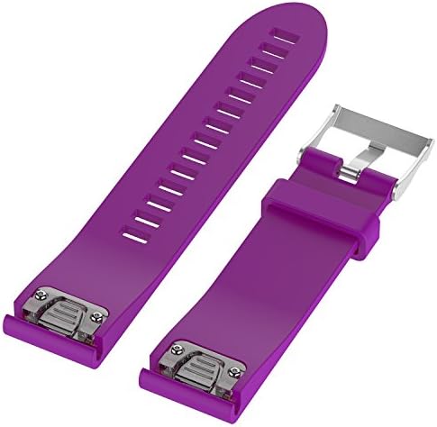WEINISITE 20mm Silicone Adjustable Replacement Strap Bracelet for Garmin Fenix 5S GPS Watch (Purple)