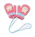Moolecole Cute Cartoon Gloves Baby Boys Girls Toddler Children Kids Magic Mitten Gloves with Ropes Watermelon Red
