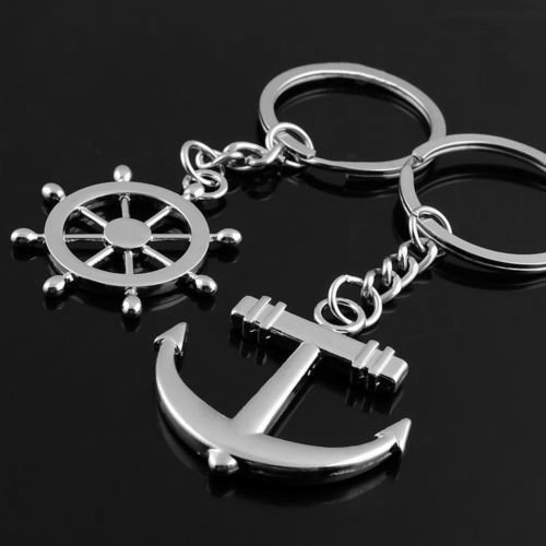 gzzebo Porte-clés en Alliage avec Anneau en Alliage de Strass Motif Couple d'amour Bleu Marine