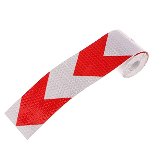 Preisvergleich Produktbild Kettchen 3Mx5cm reflektierendes Warnband - Red and white