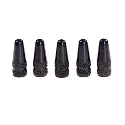 Preisvergleich Produktbild LUKUPONE Ventilkappen für Fahrrad, französischer Stil, Legierung, für Fahrradreifen, Ventilkappen, Violett (Schwarz)