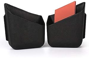 MYGOODPRICE Lot de 2 Vide poche noir pour voiture à coller