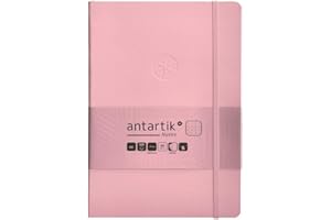 Antartik CUADERNO CON GOMILLA NOTES TAPA BLANDA A5 HOJAS PUNTOS ROSA PASTEL 80 HOJAS 80 GR FSC