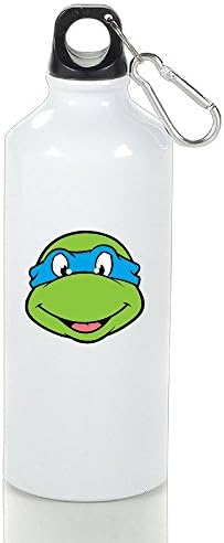 MZONE Four Tortoise Cartoon Portable Aluminum Travel Flask White With Carabiner Hook,400-600ml /6.5OZ