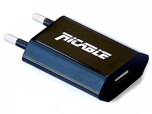 Ricable CHA – Netzteil Ladegerät EU von 220V auf USB 5V 1A – Ideal, um Smartphone und Tablet bis 1 Ampere zu laden. Ausgezeichnet als USB-Stromversorgung - 2