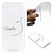 Produktbild JHTC für Samsung Galaxy Note8 Hülle Silikon Durchsichtig Schutzhülle Muster Smile Spruch Transparent Original Dünn tpu HandyHülle Motiv Etui