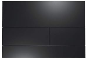 TECE Square II 9240833 przycisk uruchamiający do WC (kolor czarny matowy, technologia podwójna, obsługa od góry i z przodu)