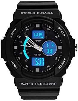 Cyber Deals Water Resistant Watch,Zonman® Dual Time Multi-Function Luminous Sports Military Wrist Watch for Man (Silver)