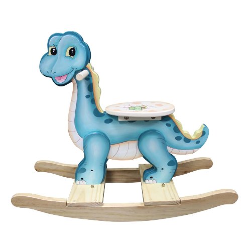 Fantasy Fields by Teamson Dinosaur Kingdom Childrens Wooden Kids Rocking Dinosaur Horse Toy TD-0077A