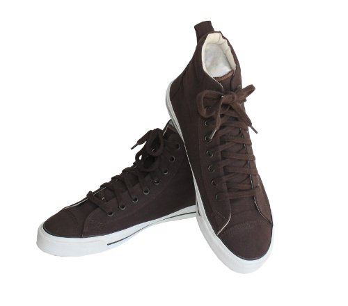 trachtenhandel - Zapatos de cordones de tela para hombre, color marrón, talla 40.5