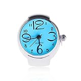 Frauen Mode Runde elastische Quarz Fingerring mit Uhr Minzhi