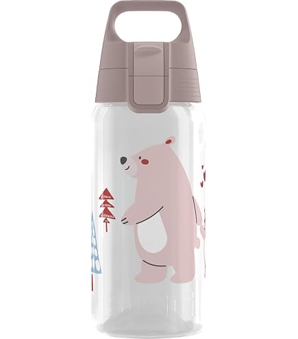 NERTHUS FIH 1353, Bouteille pour enfants réutilisable sans BPA, Bec pliable, Ergonomique, Résistante, Durable, Légère