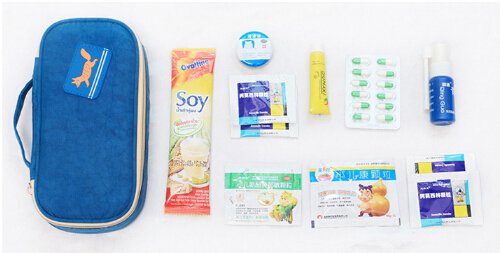 Multifunktionale Reisentasche - Elektronische Tasche, Kosmetiktasche, Medizintasche, Digital Speicher Paket Datenkabel Paket Tragetasche Elektronik Zubehör Tragbare Reisetasche Organisator Tasche Dunkelblau