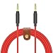 Produktbild Geekria QuickFit Plus Kabel für Skullcandy Hesh 3, Hesh, Crusher, Grind, Aviator, Bluedio T4, T3 und mehr/Premium Kopfhörer-Ersatz-Audiokabel (3,5 mm Stecker auf Stecker, 1,5 m) Rot