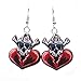 Produktbild OOFAY Halloween Schädel Pendant Ohrringe Ghost Day Frauen Herztyp Ghost Kopf Ohrringe