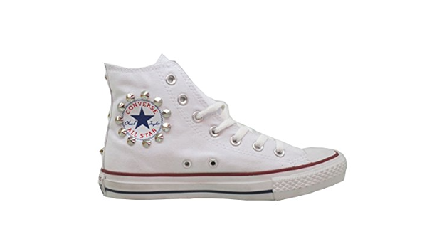 converse alte bianche borchiate
